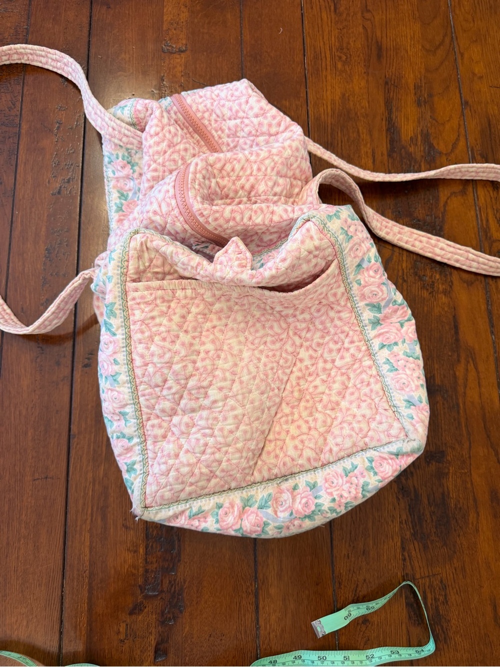Vera Bradley Pink Delft Quilted Duffle Bag - Picture 9 of 13